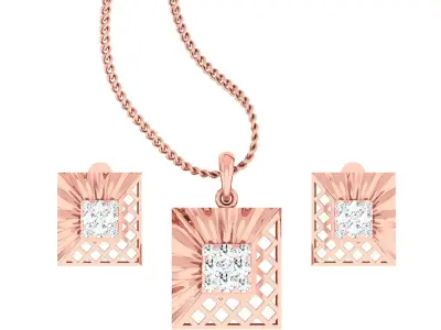 Light wt Pendant Earrings Set 3dm stl obj mtl gltf glb renders  3D print model