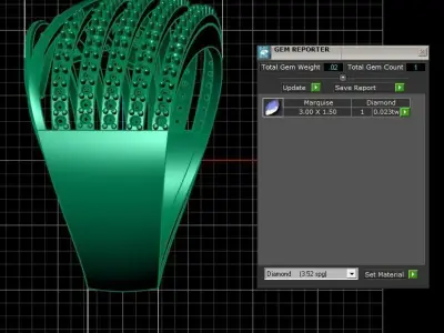 Diamond Ring for Women 3D print model 22