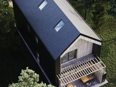 Barn House Scene 3D model