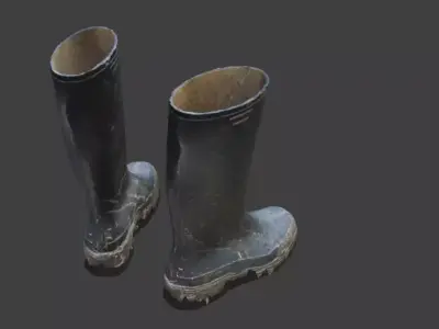 Realistic rubber boots 3D model