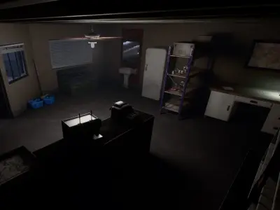 UE5 pack old GasStation complete scene Low-poly 3D model