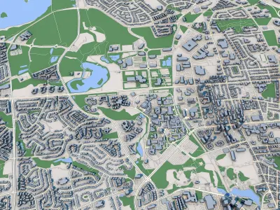 Kitchener City Canada 3D model