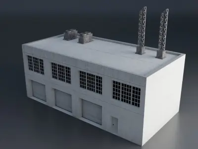 URBAN CITY BUILDING 7 Low-poly 3D model