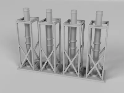 oil platform 3D print model