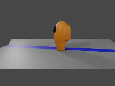 Among us character Low-poly 3D model