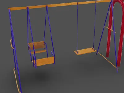 Playground Equipment Low-poly 3D model