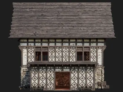 Old Medieval Building 4K Textures GameReady 118 Low-poly 3D model