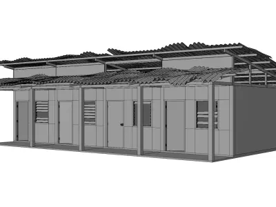 Thai Dorm Abandoned 3D model