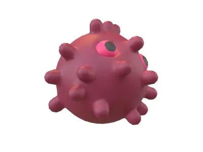 Virus Character v1 004 Low-poly 3D model