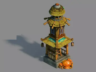 Game Underwater - Liuli Island - Lighthouse 04 3D model