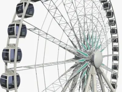 Sky Wheel With Platform Max 3D model