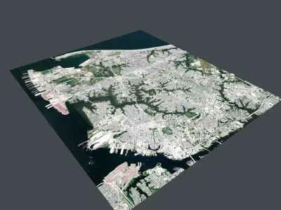 Cityscape Norfolk United Kingdom 3D model