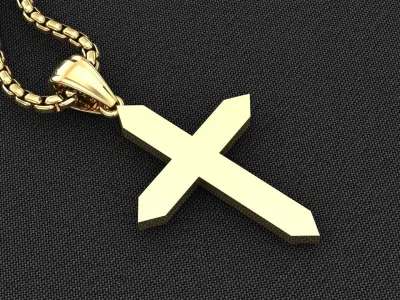 Cross Light Gold 3CP058 3DM STL 3D model