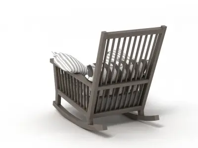 Gervasoni Gray Rocking Chair 3D model