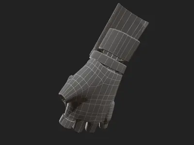 Scifi glove military  Low-poly 3D model