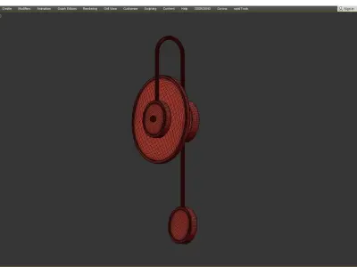 Kaspar Wall lamp Low-poly 3D model