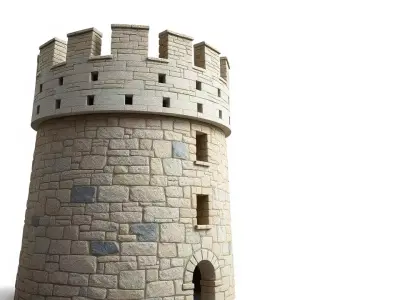 Stone Castle Tower model pack Low-poly 3D model