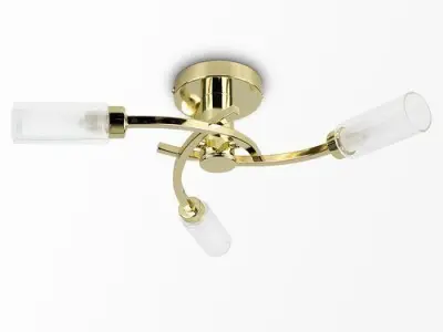 Geneva 3-Light Semi Flush Mount 3D model
