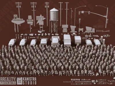 Hyperrealistic Lowpoly Essentials Low-poly 3D model