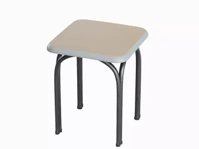 Steel Stool 04 3D model