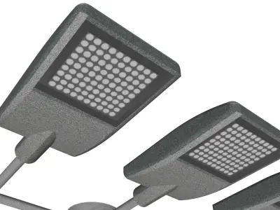 Concrete Lamp Post - Light Pole - Street Light - Group 09 3D model