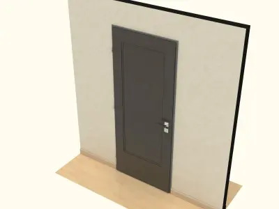 Wooden Door 3D model