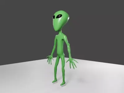 ET Alien - UFO - Extraterrestrial - Compatible with Mixamo  3D model