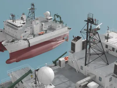  US Navy Kilo Moana Oceanographic Research Vessel 