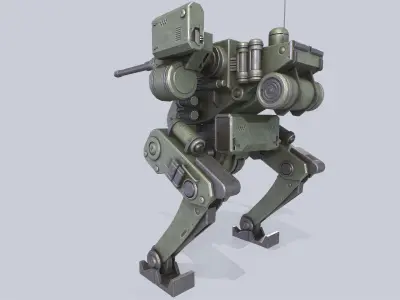 Battle Mech Low-poly 3D model