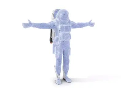 Astronaut Suit Model Pack for Space Simulations and Renderings Low-poly 3D model