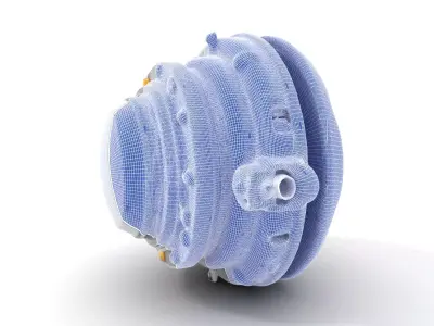 Futuristic Light Fixture model pack with Illuminated Lens Low-poly 3D model