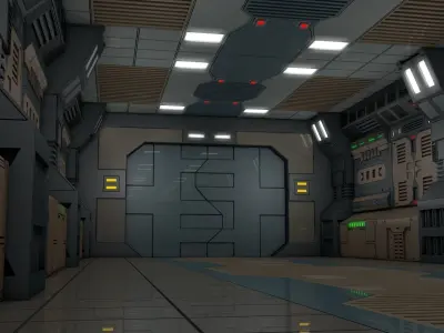 Sci Fi Corridor  3D model 31