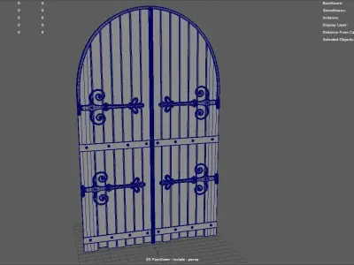 Medieval Fantasy Door 3D model