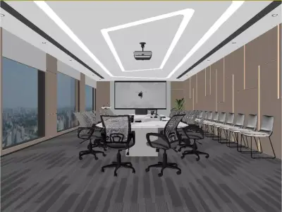 Modern Conference Room 3D model