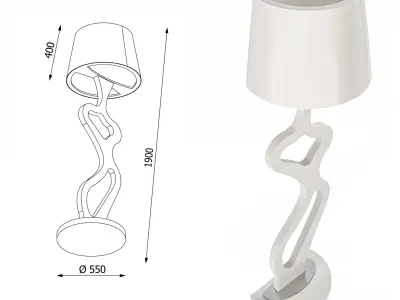 Floor lamp ATEGO model 10 and 8 by Cleoni 3D model