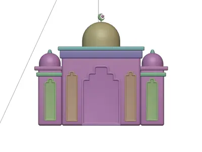 mosque Low-poly 3D model