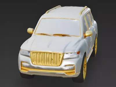 Arctic Pearl Luxury SUV 3D Model Low-poly 3D model