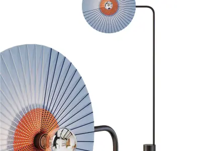 roche bobois rays floor light 3D model