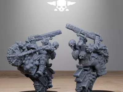 Corrupted Guard Bikers 3D print model