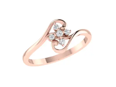 Women Ring  Render 3dm STL OBJ FBX Details 3D print model 244
