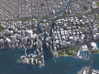 Miami Low-poly 3D model