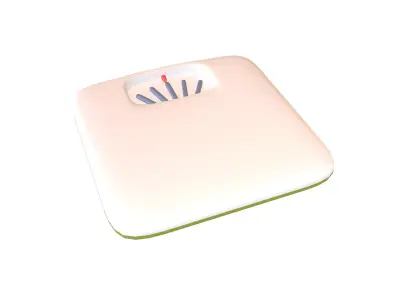 Cartoon Weight Scale v1 002 Low-poly 3D model