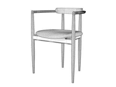 Miau Armchair Upholstered 3D model
