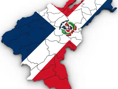3d Political Map of the Dominican Republic 3D model