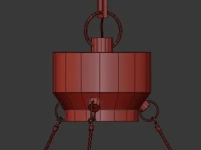 Untitled chandelier with four candle holders 3D model