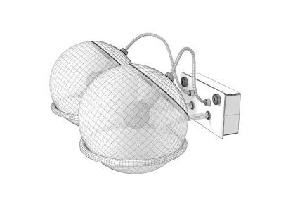 Le Sfere 2 Wall Lamp Free 3D model