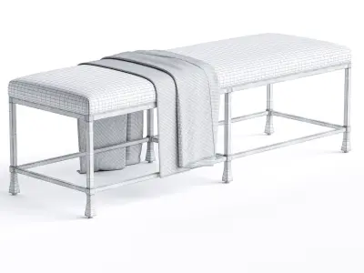 Ruby Bed Bench 3D model