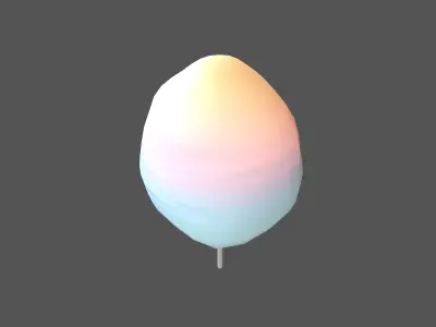Cotton Candy V1 006 Low-poly 3D model