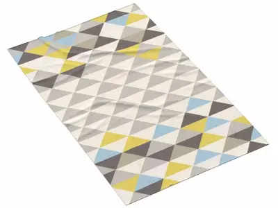 Mosaic Triangles Wool Dhurrie 3D model