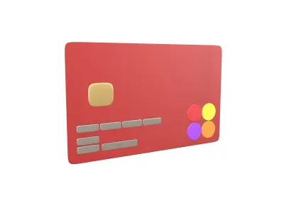 Cartoon Credit Card v2 003 Low-poly 3D model